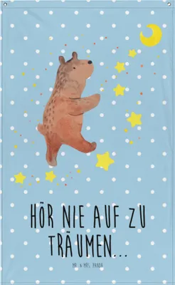 Produktbild von Mr. & Mrs. Panda Tapestry Bär Träume - Blau Pastell - Geschenk, Gobelin, Traum, Träumen, Wandteppich, Boho, Wandtuch, Traumdeutung, Wandbild, Tapisserie, Teddy