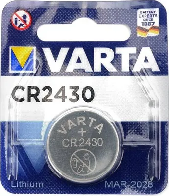 Obrázok produktu pre Varta -CR2430, Batéria na jedno použitie, CR2430, Lítium, 3 V, 1 kusov, 290 mAh