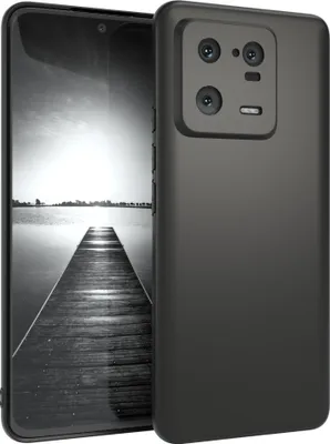 Produktbild von EAZY CASE Handyhülle Silikon für Xiaomi 13 Pro Solid Black hoher Rand für Bildschirm & Kamera, Flexibles Silikon, extra dünn und leicht
