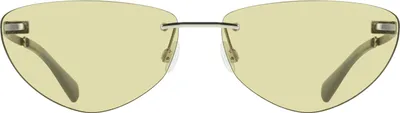 Produktbild von Elegante Damensonnenbrille mit grünem Glas und Metallrahmen