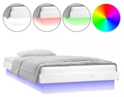 Obrázek produktu pro vidaXL Postel z masivního dřeva s LED diodami 90x200 cm