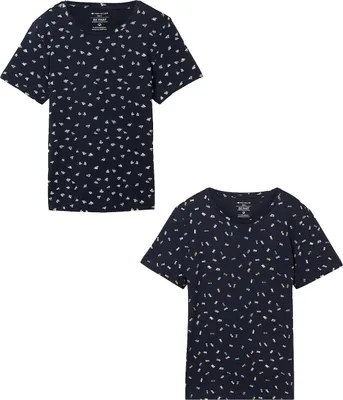 Zdjęcie produktu dla Zestaw 2 koszulek T-shirt z okrągłym dekoltem i nadrukiem | S