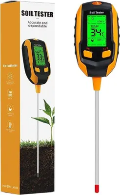 Zdjęcie produktu dla Cyfrowy miernik wilgotności gleby 4 w 1 z ekranem LCD do monitorowania wzrostu roślin