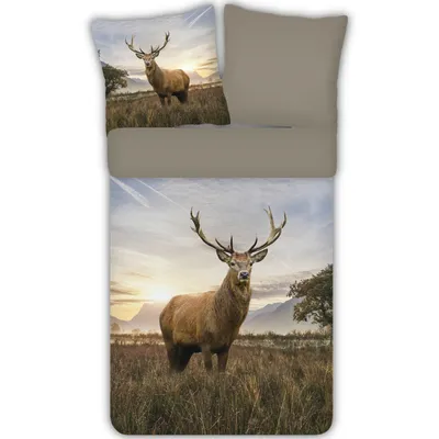 Produktbild von ESPiCO Bettwäsche Trendy Bedding Hirsch Renforcé 135 cm x 200 cm