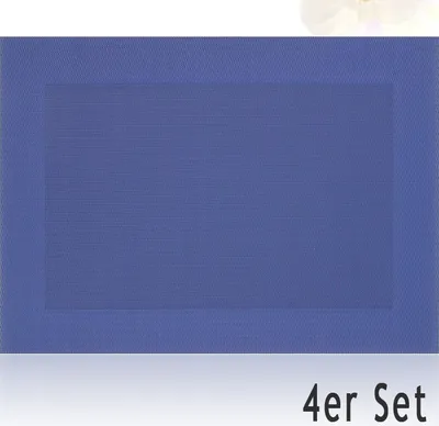 Produktbild von Tischset BORDA 4er blau dunkelblau Tischunterlage als Tischdeko