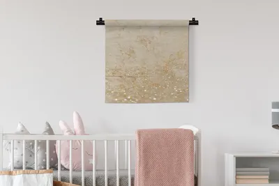 Produktbild von MuchoWow® Wandteppich Wandbehang Marmor - Braun - Orange 60x60 cm Tapisserie Dekoration Wandtuch - Dekorationen - Wand Decke