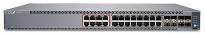 Produktbild von Juniper EX4100-24MP, Unmanaged, Power over Ethernet (PoE), Rack-Einbau, 1U