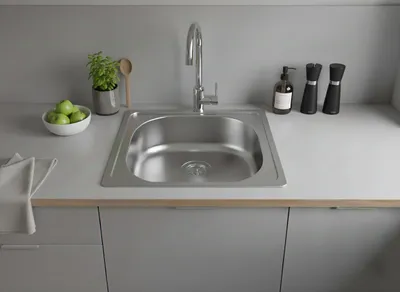 Produktbild von FAIZEE HOME Classic Einbauspüle Edelstahl 50 x 40 cm mit Armatur