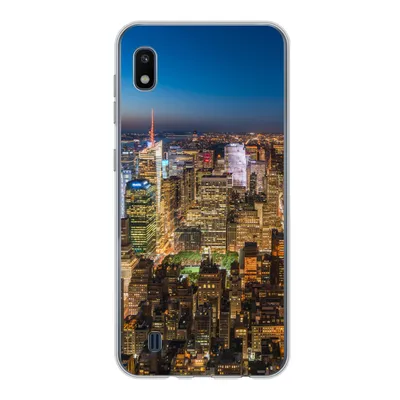 Produktbild von MuchoWow® Handyhülle Schutzhülle Hülle für Samsung Galaxy A10 New York - Farben - Nacht Silikon Softcase Handy Hülle - Schutzhülle