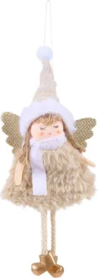 Produktbild von Weihnachtsengel-Puppe, Plüschengel, Weihnachtsbaumschmuck zum Aufhängen für Weihnachtsfeiern, Silvester, Hochzeiten und Valentinstag