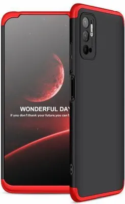 Produktbild von 360 Grad-Case für Xiaomi Redmi Note - Farbe: Schwarz & Rot - Modellkompatibilität: Für Xiaomi Redmi Note 10 5G