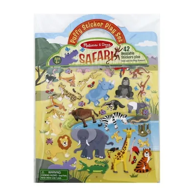 Obrázok produktu pre Melissa & Doug opakovane použiteľné nálepky Pad Stickerblock 42 nálepky Safari