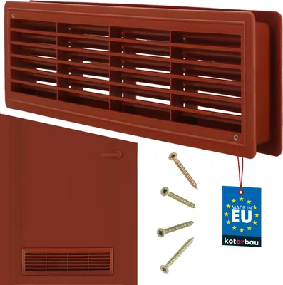 Produktbild von KOTARBAU® Lüftungsgitter 13,5x46 cm Abluftgitter Calvados Türlüftung Türgitter Kunststoffgitter Belüftungsgitter Gitter Lamellengitter Eckig Robust