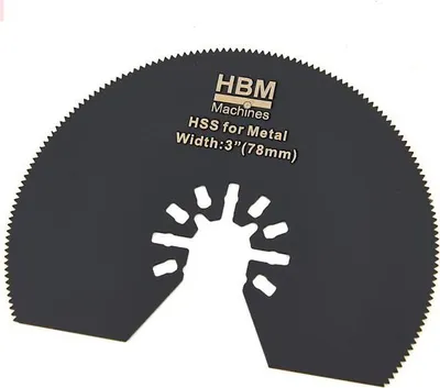 Image de Lame de scie pour métaux et bois, 78 mm, demi-circulaire en HSS, pour outil multifonction, adaptée au métal, au bois et au plastique