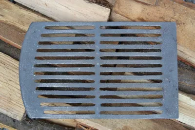 Image de SEZAM - Grille de poêle 36 x 22 cm Grille en fonte Grille de cheminée Grille de cendrier Poêle à bois Grille de four Grille de poêle Cheminée