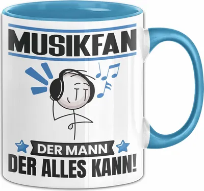 Produktbild von Musikfan Tasse Geschenk für Musikfan Der Mann Der Alles Kann Geschenkidee zum Geburtstag (Blau)