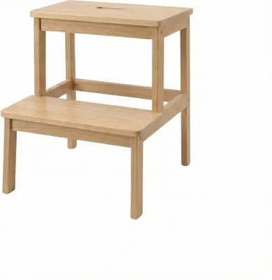 Obrázek produktu pro Bambusová stolička se schůdkem KROK, výška 46 cm, přírodní