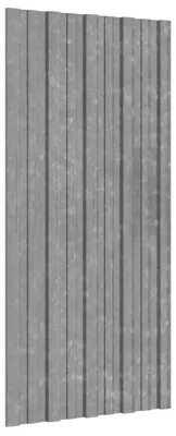Image de Panneau de toiture 12 pcs Argenté 100 x 45 cm Acier galvanisé