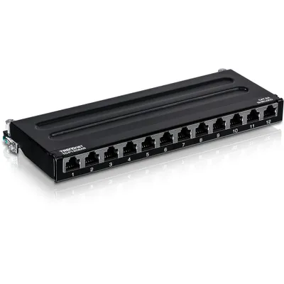 Immagine prodotto di TRENDnet Patchpanel 12-Port Cat6a geschirmt (10" wide)