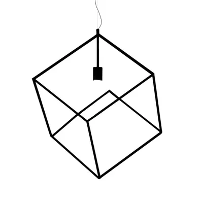 Immagine prodotto di Lampadario In Metallo Industrial Cube Nero 1 Luce E27
