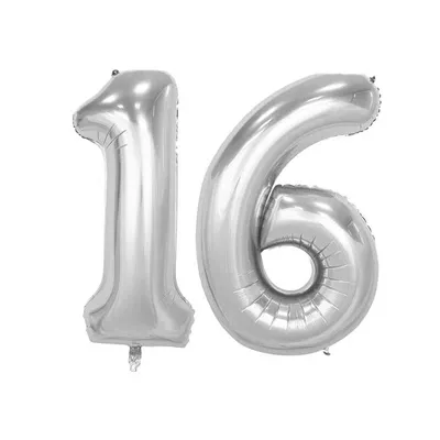 Produktbild von Set -Folienballon - Silber/40inch - 1 + 6