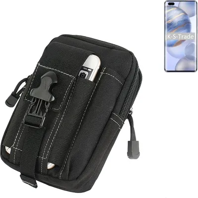Produktbild von K-S-Trade Gürtel Tasche kompatibel mit Huawei Honor 30 Pro+ Gürteltasche Holster Schutz Hülle Handy Hülle Smartphone outdoor Handy-Hülle schwarz