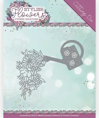 Produktbild von Stanzschablone - Yvonne Creations - Stylisch Flowers - Giesskanne
