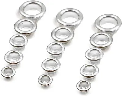 Zdjęcie produktu dla 100 sztuk srebrnych kolczyków - średnica 8 mm - w zestawie śruby