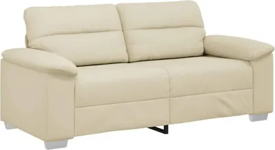 Produktbild von vidaXL 2-Sitzer-Sofa Creme 180x81x84 cm Kunstleder