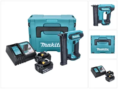 Obrázek produktu pro Akumulátorová svislá hřebíkovačka Makita DFN 350 RMJ 18 V 15 - 35 mm + 2x akumulátor 4,0 Ah + nabíječka + Makpac