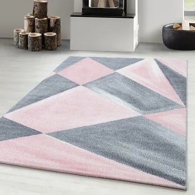 Produktbild von Carpetsale24 Wohnzimmer Teppich Modern Abstrakt Design Kurzflor Schlafzimmer Teppich Pflegeleicht, Grösse: 80x250 cm