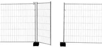 Produktbild von Komplettes Tor für Bauzaun 2x 2m, Doppelflügeltor