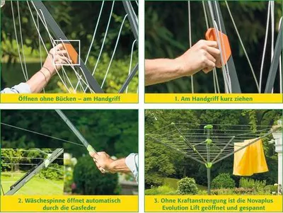 Obrázok produktu pre Juwel Wäschespinne Novaplus Evolution Lift, Wäscheleine, für 5-6 Wäscheladungen