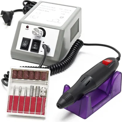 Produktbild von Wiltec Profi Nagelfräser Set 20.000 U/min, Elektrisch Nagefräse für Pediküre Maniküre Nail Art Nagelkosmetik, 6 Bits und 6 Aufsätze, Nagelschleifer