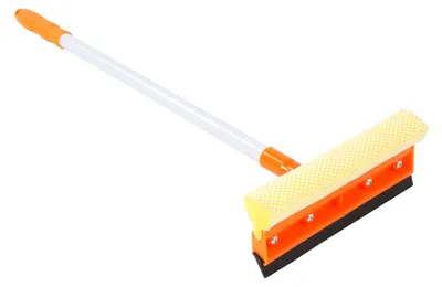 Image de BURI laveur de vitres télescopique essuie-glace éponge raclette, couleur:orange