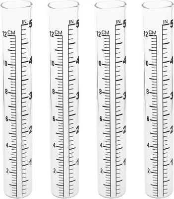 Produktbild von Regenmesser Messzylinder 4 Stück Ersatzglas Transparent für Garten und Außenbereich