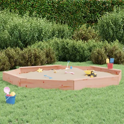 Produktbild von vidaXL Sandkasten mit Sitzen Achteck Massivholz Douglasie