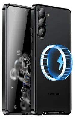 Immagine prodotto di Per Samsung Galaxy S25 5G Magnetic Magsafe Frosted Metal Design Custodia protettiva Cover Nero