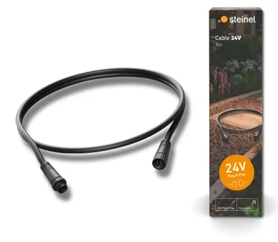 Produktbild von Steinel Verlängerungskabel für 24V Garten-Lichtsystem 1 m schwarz