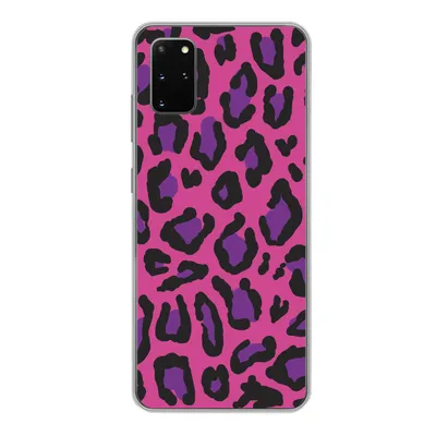 Produktbild von MuchoWow® Handyhülle Schutzhülle Hülle für Samsung Galaxy S20 Plus Pantherdruck - Rosa - Lila Silikon Softcase Handy Hülle - Hartschale