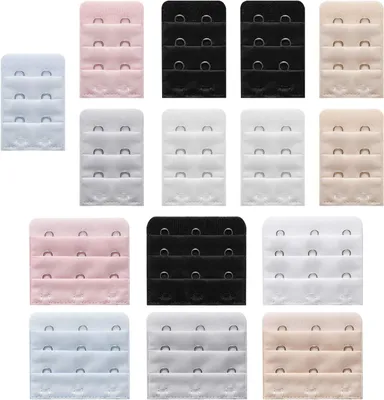 Produktbild von BH-Verlängerung 15 Stück, 2 Haken Und 3 Haken, Verstellbare Unterwäsche-Erweiterungsschnallen, Weiches Polyester, Für Alle BH-Größen