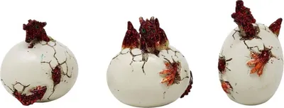 Produktbild von 3er Set braune Drachen schlüpfen aus Dracheneier