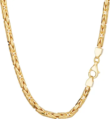 Produktbild von Halskette 50cm Königskette 925 Silber Gelbgold vergoldet 8 fach dia. 3,9mm breit