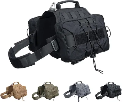 Image de Sac à dos pour chien - Nylon - Doublé - Noir