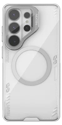 Immagine prodotto di Cover Nillkin Iceblade Prop magnetica con protezione per la fotocamera e supporto, compatibile con MagSafe per Samsung Galaxy S26 Ultra - grigio trasparente