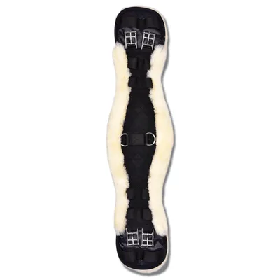 Immagine prodotto di Sottopancia corto in pelle di agnello, nero, 55 cm
