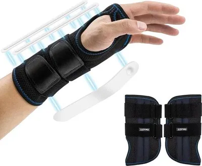 Produktbild von Famanu Handgelenkbandage mit 3 verstellbaren Bändern - Unterstützung bei Tendinitis und Arthritis - Größe L