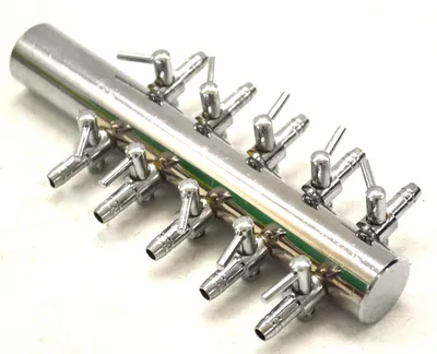 Produktbild von Aquaforte Luftverteiler für Ø 4 mm Schlauch, 10 Ausgänge mit Hahn