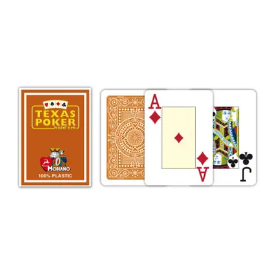 Immagine prodotto di Modiano Texas Poker Mazzo di carte 100% plastica Marrone
