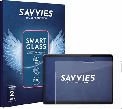 Produktbild von 2x Savvies Schutzglas Folie für Microsoft Surface Pro 9 / 10 / 11 9H Panzer Schutzfolie Glas Displayschutz klar transparent